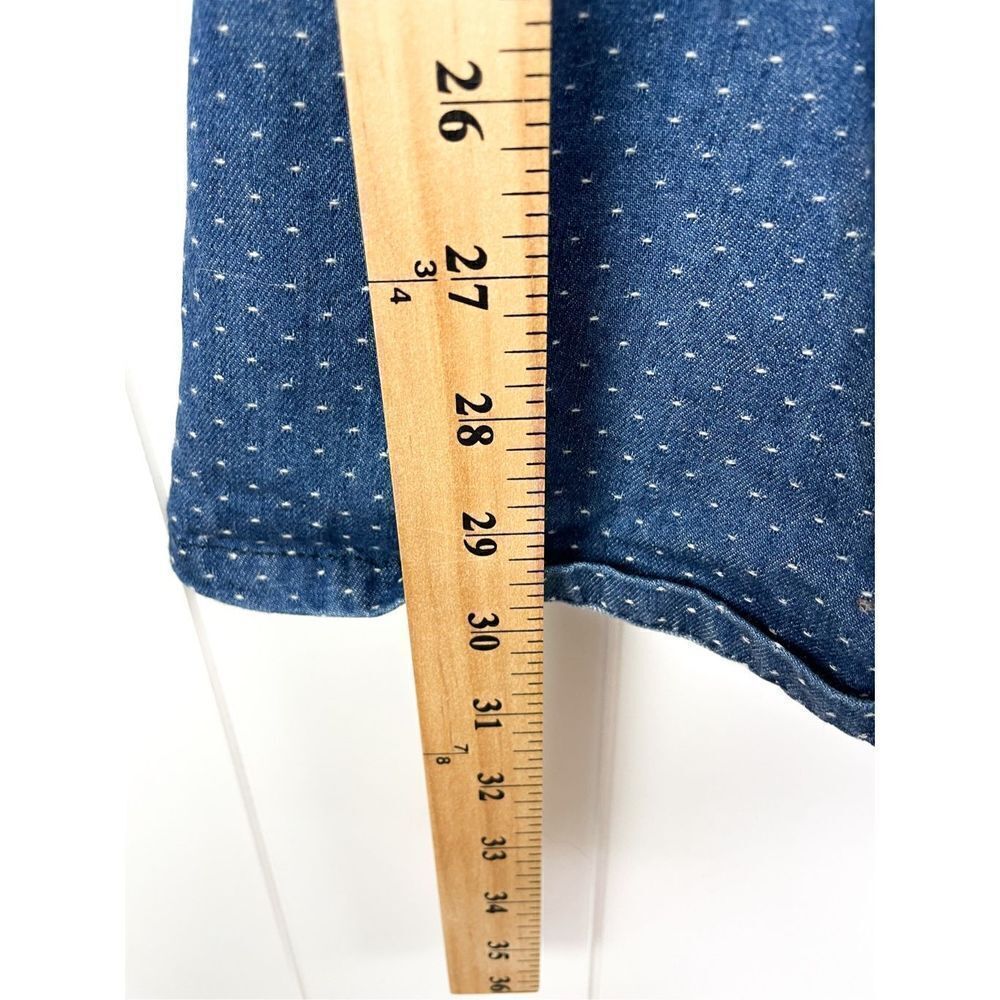 Free‎ People Polka Dot Denim Bustier Mini Dress PLL Size S - Picture 6 of 16